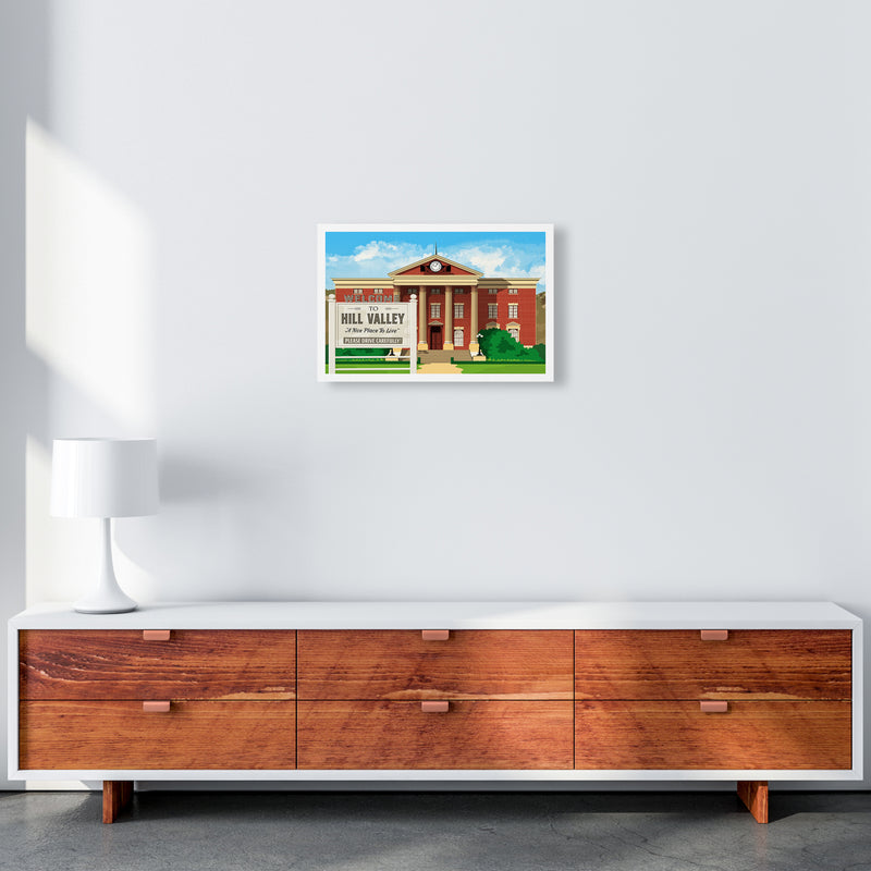 Hill Valley 1955 Revised Art Print by Richard O'Neill A3 Canvas