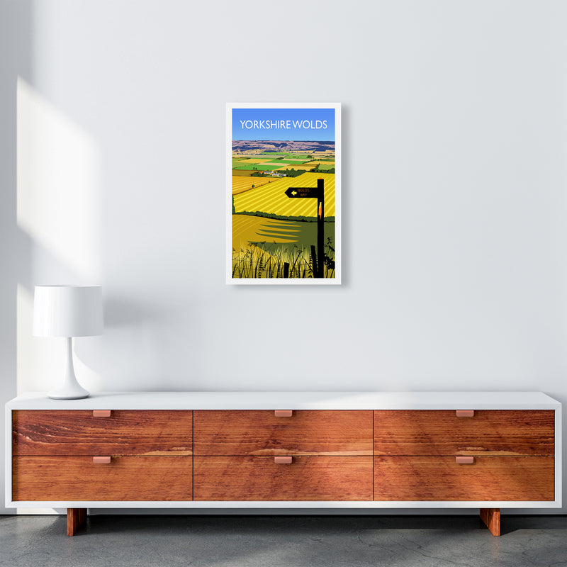 Yorkshire Wolds portrait Travel Art Print by Richard O'Neill A3 Canvas