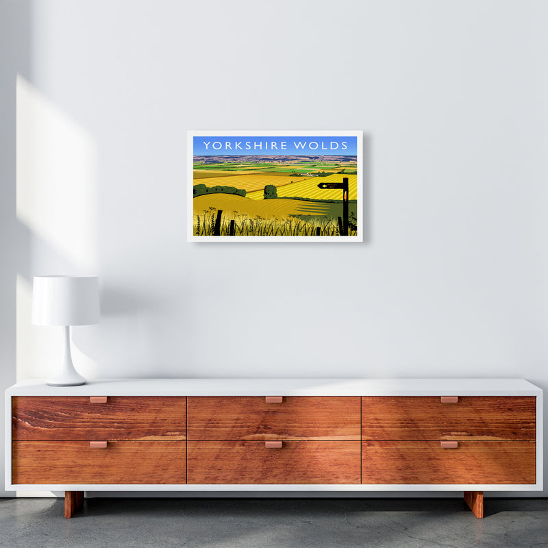 Yorkshire Wolds Travel Art Print by Richard O'Neill A3 Canvas