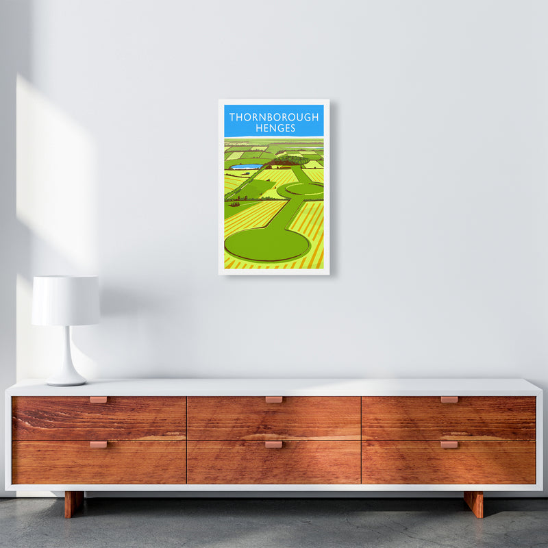 Thornborough Henges portrait Travel Art Print by Richard O'Neill A3 Canvas