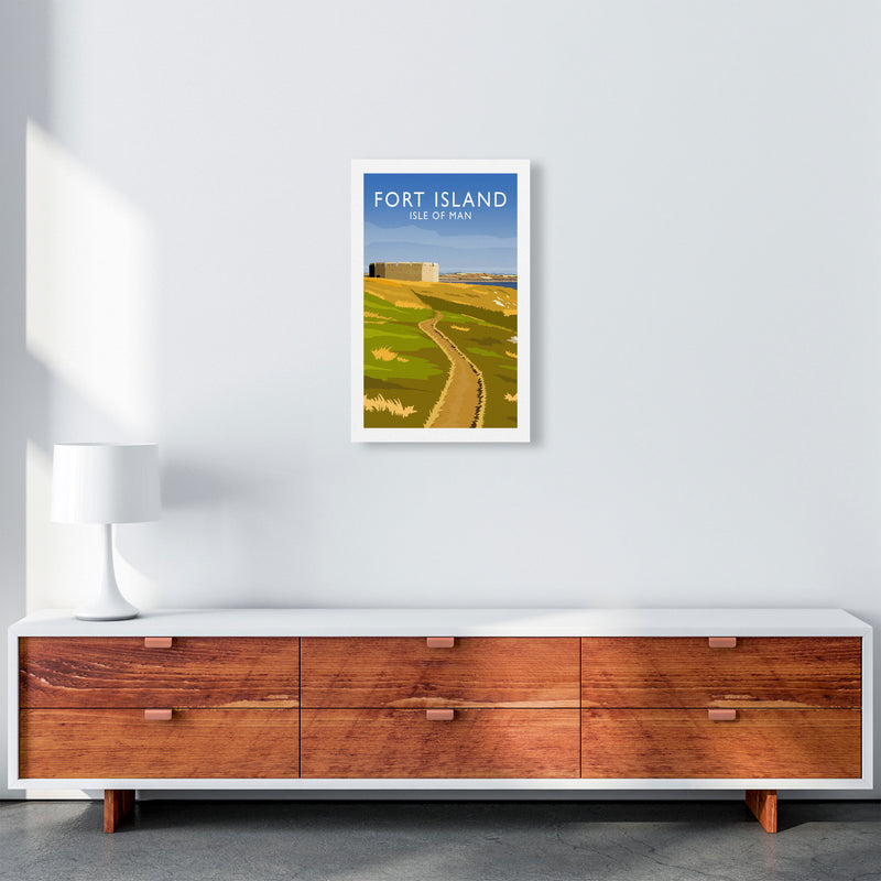 Fort Island portrait Travel Art Print by Richard O'Neill A3 Canvas