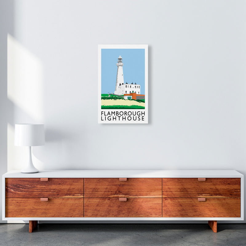 Flamborough Lighthouse Framed Digital Art Print by Richard O'Neill A3 Canvas