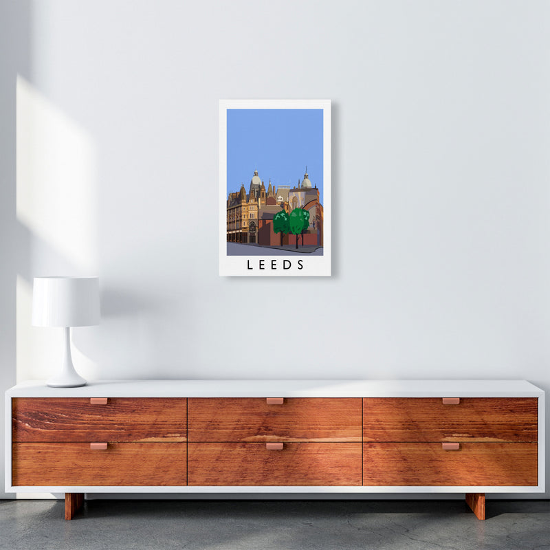 Leeds by Richard O'Neill Yorkshire Art Print, Vintage Travel Poster A3 Canvas