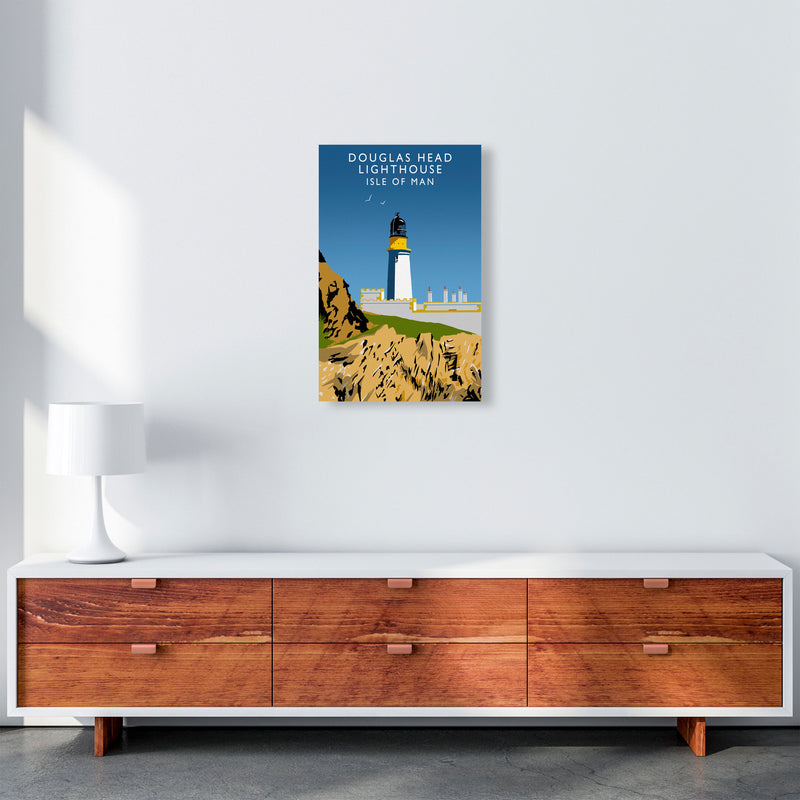 Douglas Head Lighthouse Isle of Man Framed Art Print by Richard O'Neill A3 Canvas