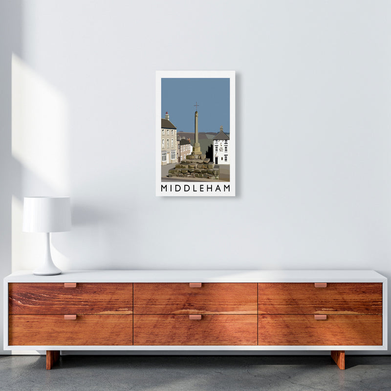 Middleham by Richard O'Neill Yorkshire Art Print, Vintage Travel Poster A3 Canvas