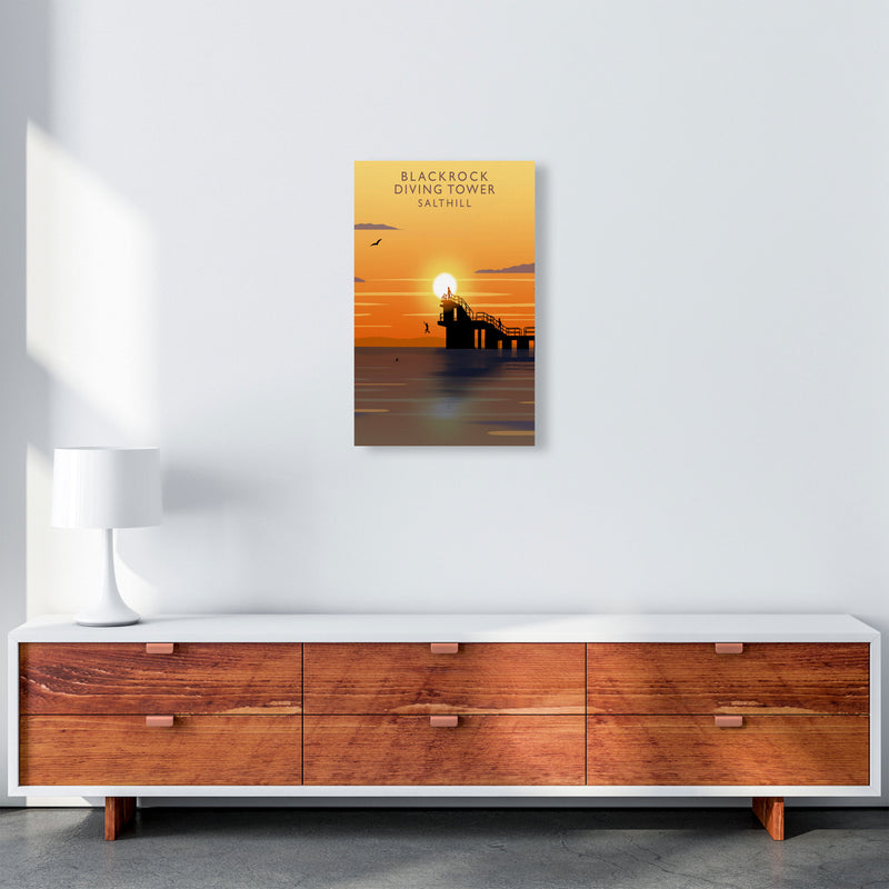 Blackrock Diving Tower (Sunset) (Portrait) by Richard O'Neill A3 Canvas