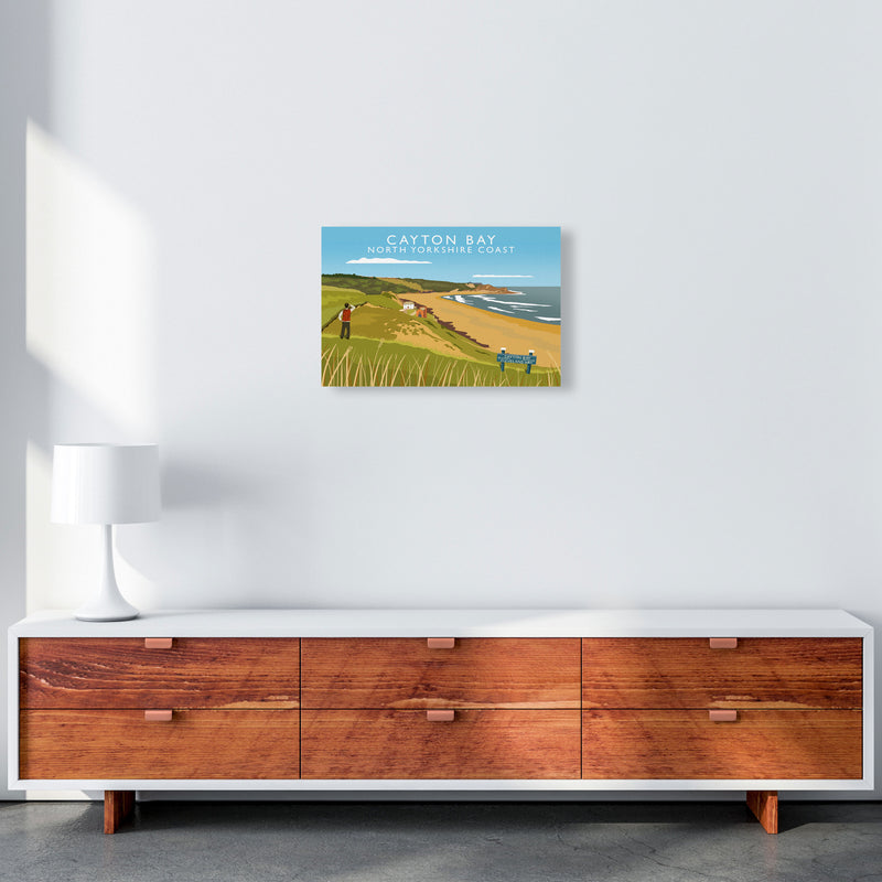 Cayton Bay North Yorkshire Coast Framed Digital Art Print by Richard O'Neill A3 Canvas