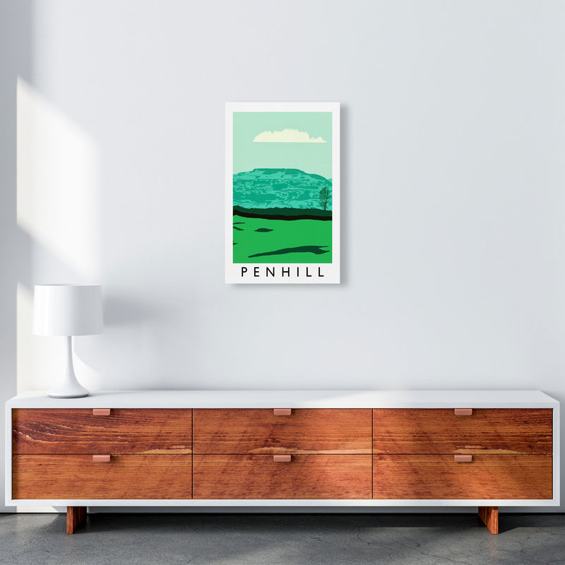 Penhill Digital Art Print by Richard O'Neill, Framed Wall Art A3 Canvas