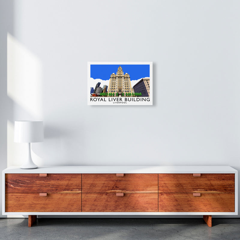 Royal Liver Building Liverpool Travel Art Print by Richard O'Neill A3 Canvas