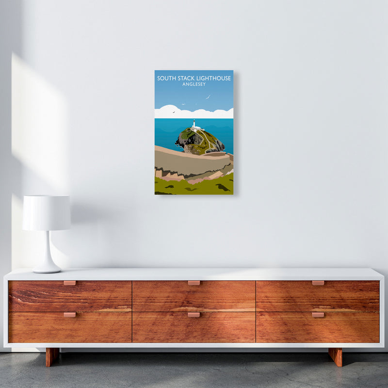 South Stack Lighthouse Anglesey Travel Art Print by Richard O'Neill A3 Canvas
