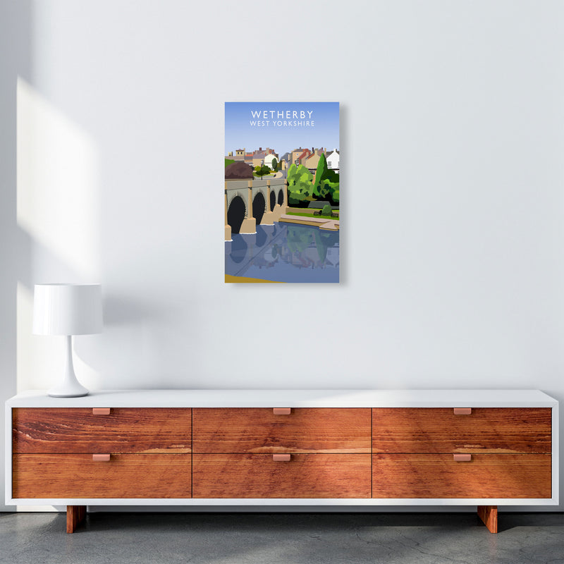 Wetherby West Yorkshire Travel Art Print by Richard O'Neill, Framed Wall Art A3 Canvas