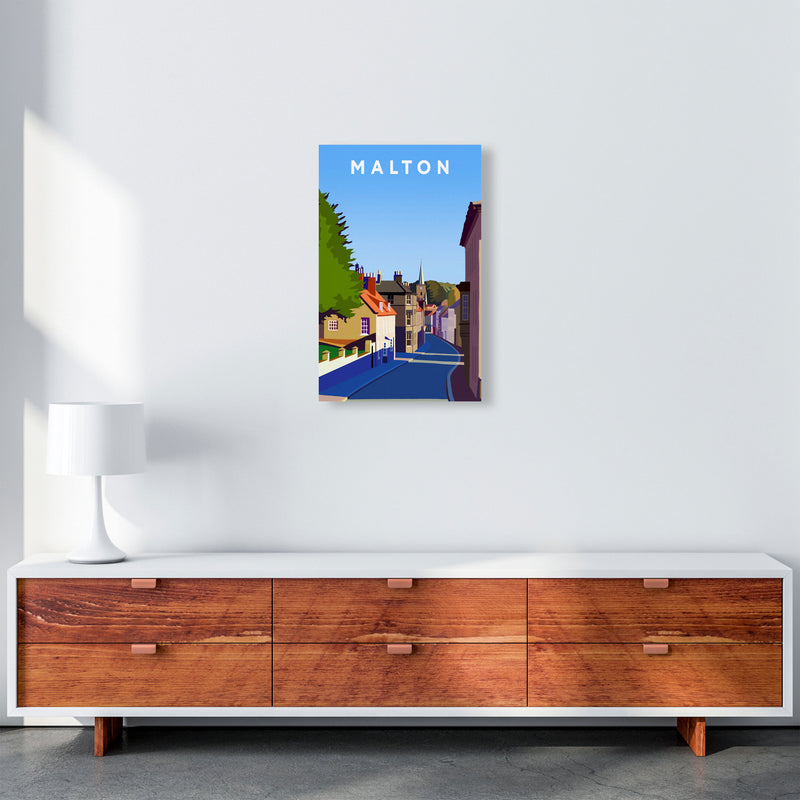 Malton Travel Art Print by Richard O'Neill, Framed Wall Art A3 Canvas