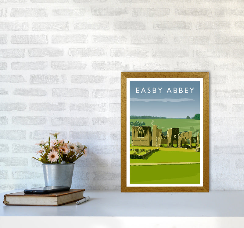 Easby Abbey Portrait Art Print by Richard O'Neill A3 Print Only