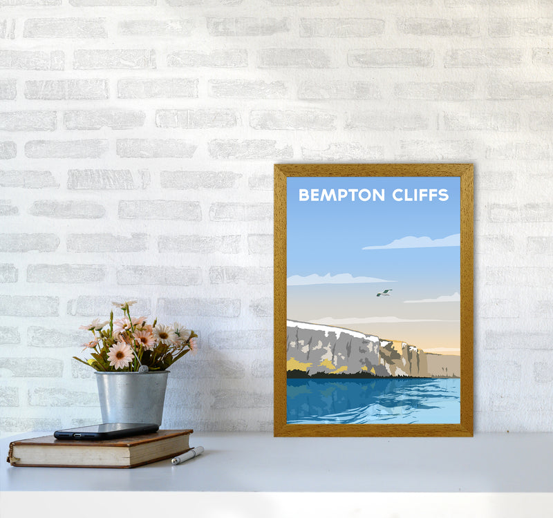 Bempton Cliffs portrait Travel Art Print by Richard O'Neill A3 Print Only