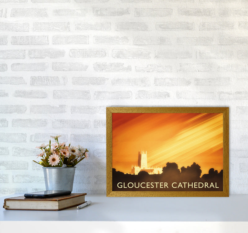 Gloucester Cathedral Travel Art Print by Richard O'Neill A3 Print Only