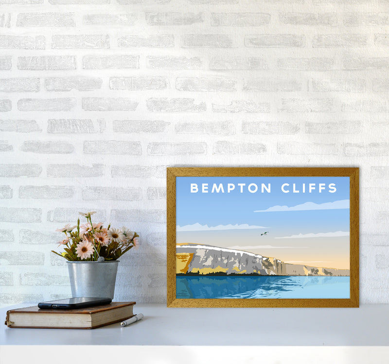 Bempton Cliffs Travel Art Print by Richard O'Neill A3 Print Only