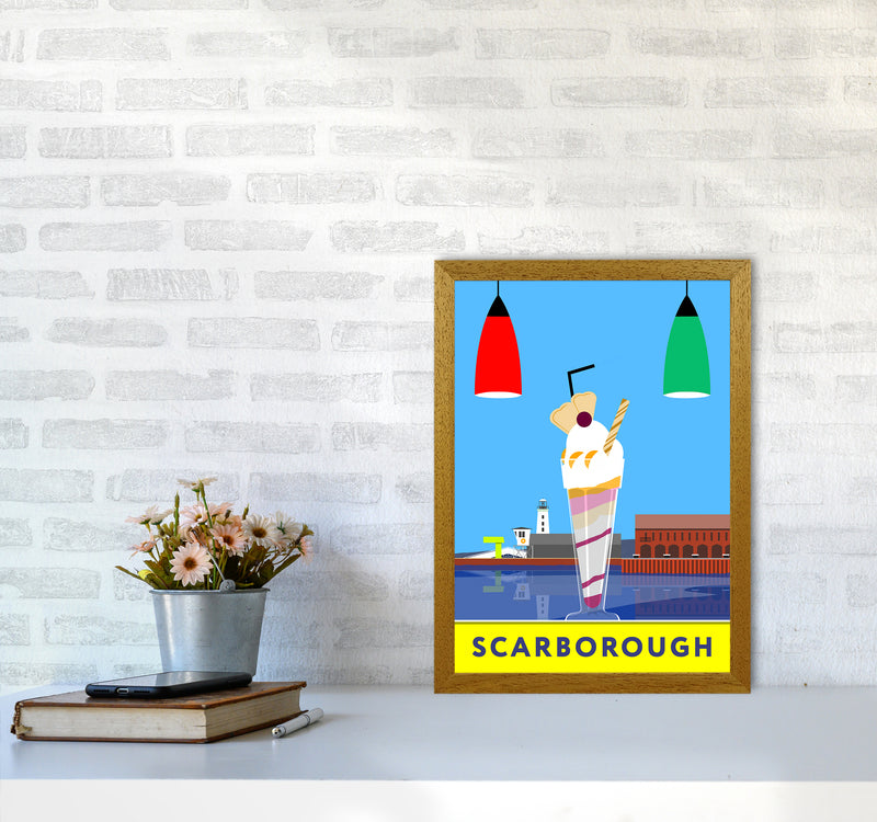 Icecream at Scarborough Travel Art Print by Richard O'Neill A3 Print Only