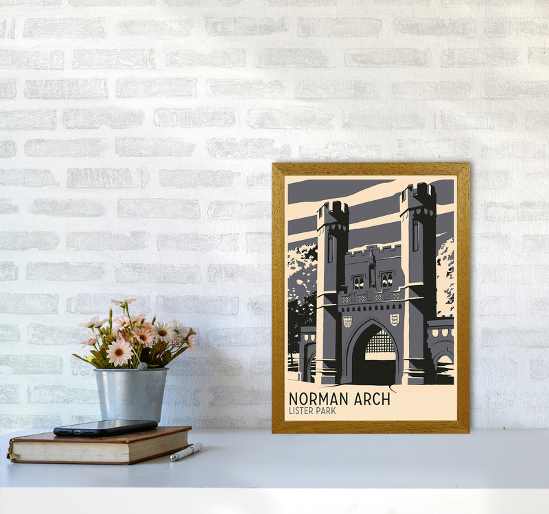 Norman Arch, Lister Park Travel Art Print by Richard O'Neill A3 Print Only