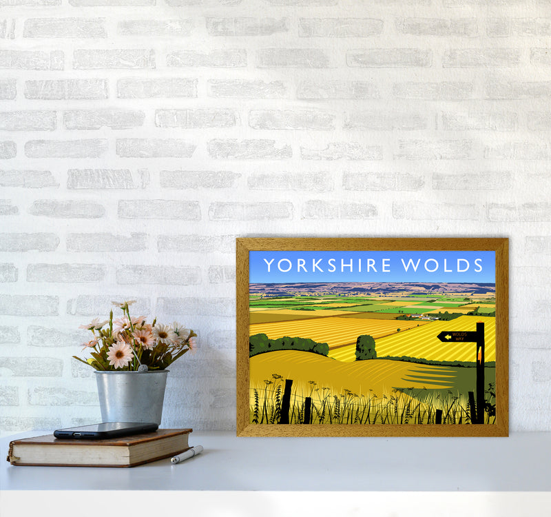 Yorkshire Wolds Travel Art Print by Richard O'Neill A3 Print Only