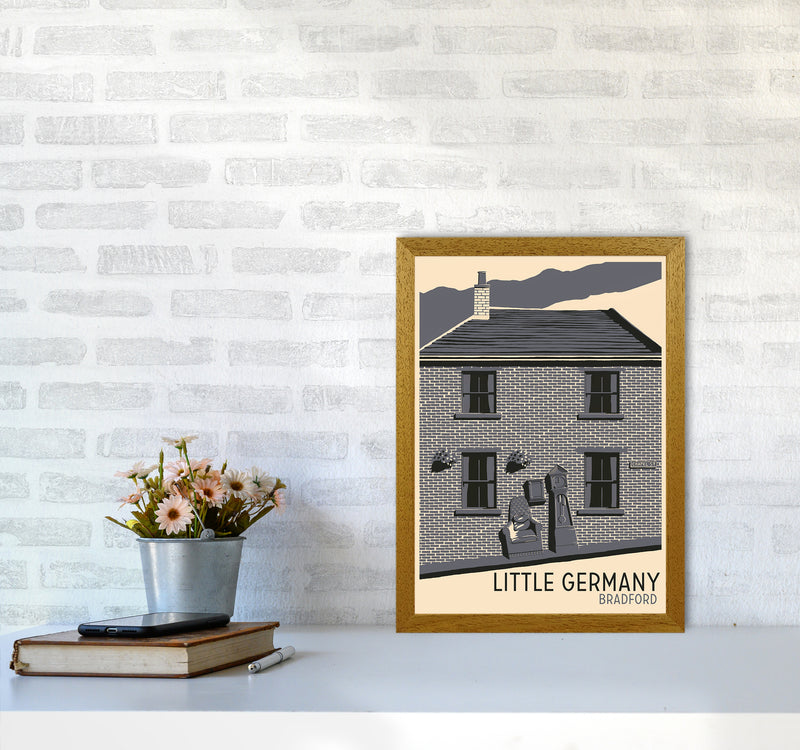 Little Germany, Bradford Travel Art Print by Richard O'Neill A3 Print Only