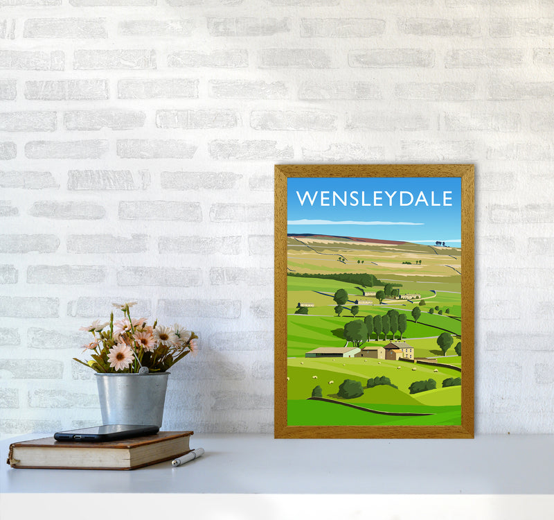 Wensleydale 3 portrait Travel Art Print by Richard O'Neill A3 Print Only