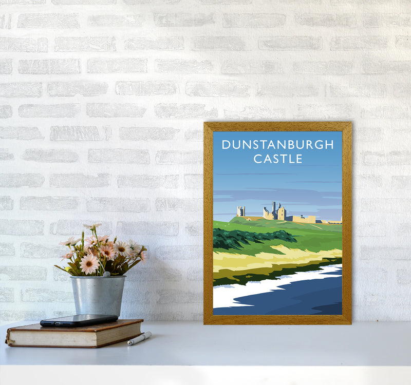Dunstanburgh Castle portrait Travel Art Print by Richard O'Neill A3 Print Only