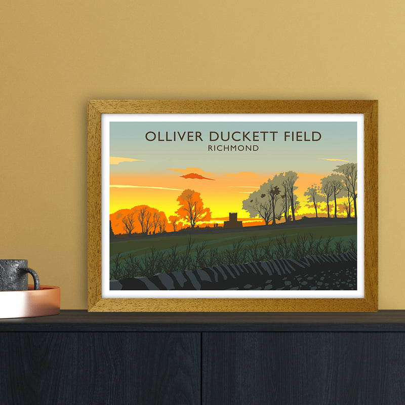 Olliver Duckett Field Travel Art Print by Richard O'Neill A3 Print Only