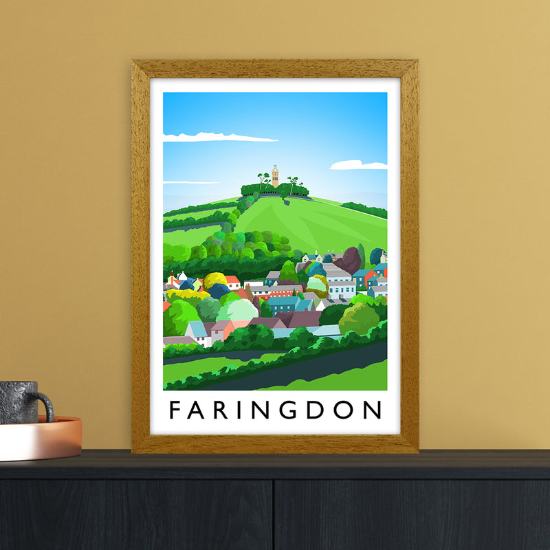 Faringdon Portrait Travel Art Print by Richard O'Neill A3 Print Only