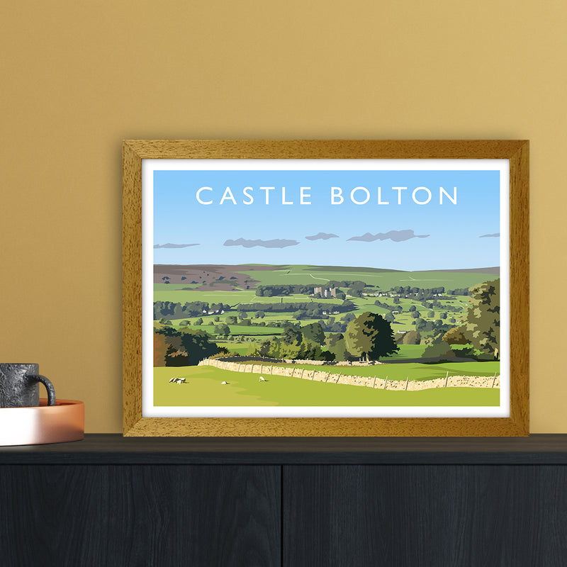 Castle Bolton Travel Art Print by Richard O'Neill A3 Print Only