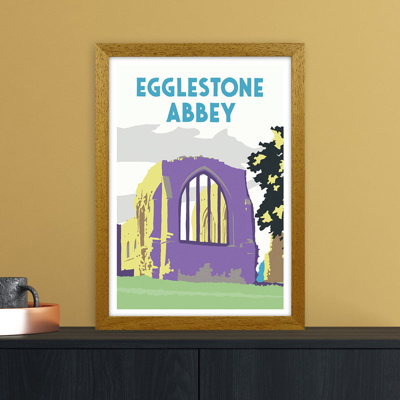 Egglestone Abbey Portrait Travel Art Print by Richard O'Neill A3 Print Only