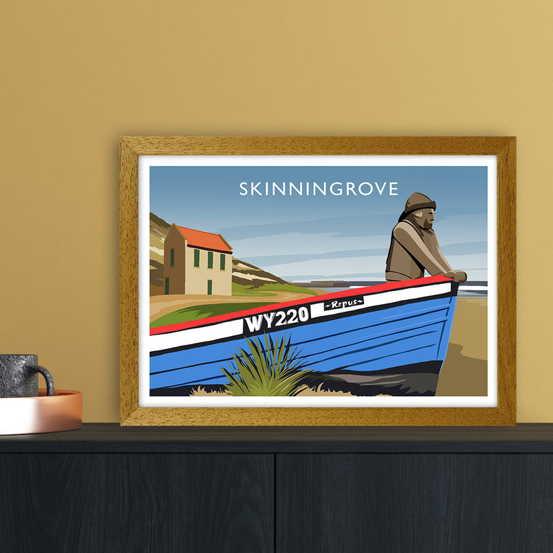 Skinningrove Travel Art Print by Richard O'Neill A3 Print Only