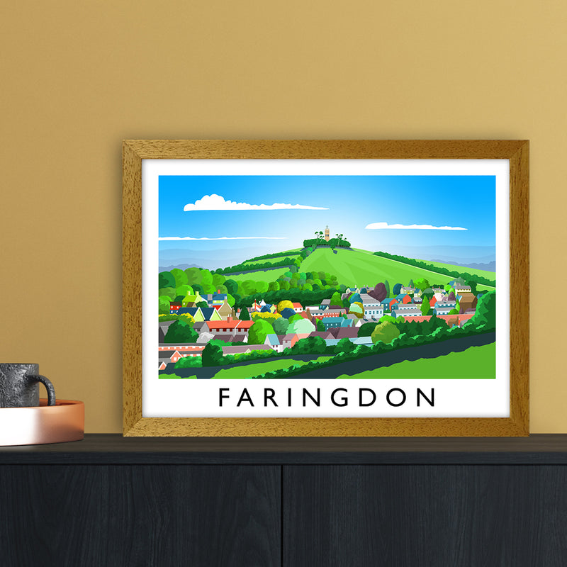 Faringdon Travel Art Print by Richard O'Neill A3 Print Only