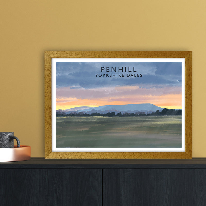 Penhill 3 Travel Art Print by Richard O'Neill A3 Print Only