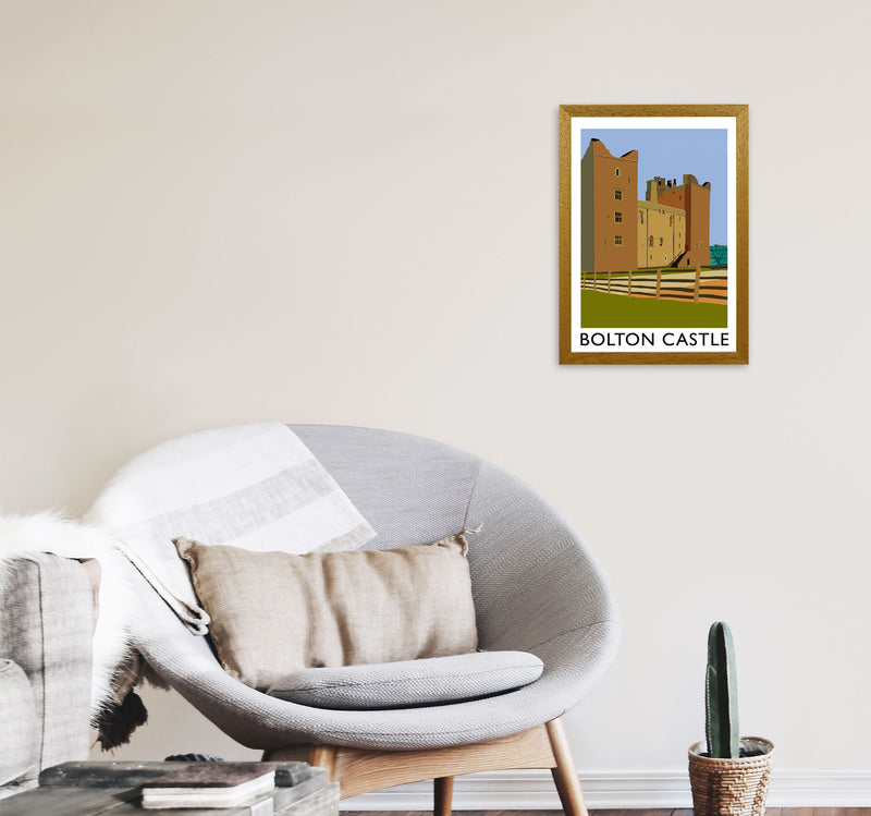 Bolton Castle Framed Digital Art Print by Richard O'Neill A3 Print Only