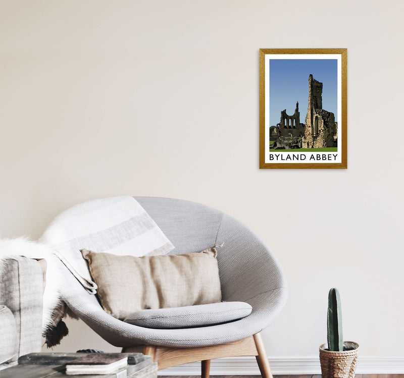 Byland Abbey Framed Digital Art Print by Richard O'Neill A3 Print Only