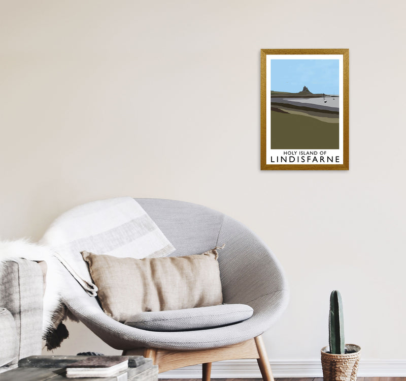 Holy Island of Lindisfarne Framed Digital Art Print by Richard O'Neill A3 Print Only