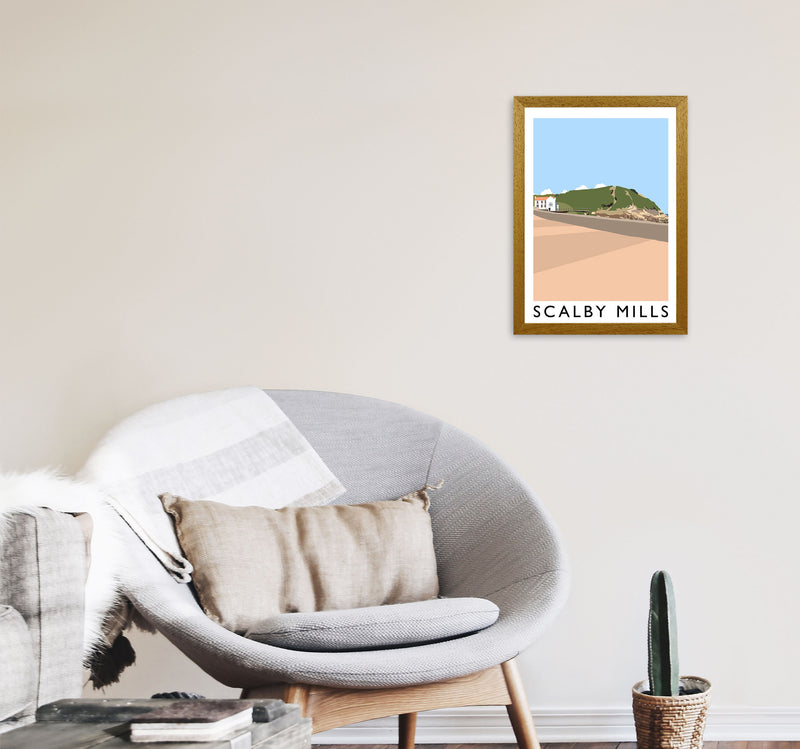 Scalby Mills Art Print by Richard O'Neill A3 Print Only