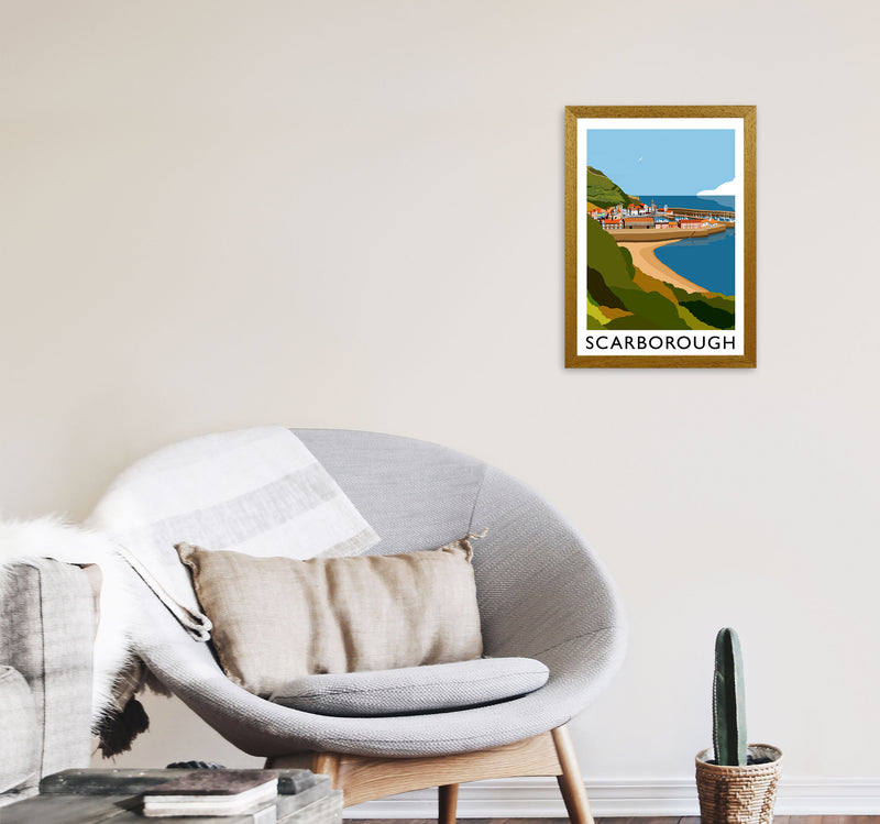 Scarborough Framed Digital Art Print by Richard O'Neill A3 Print Only