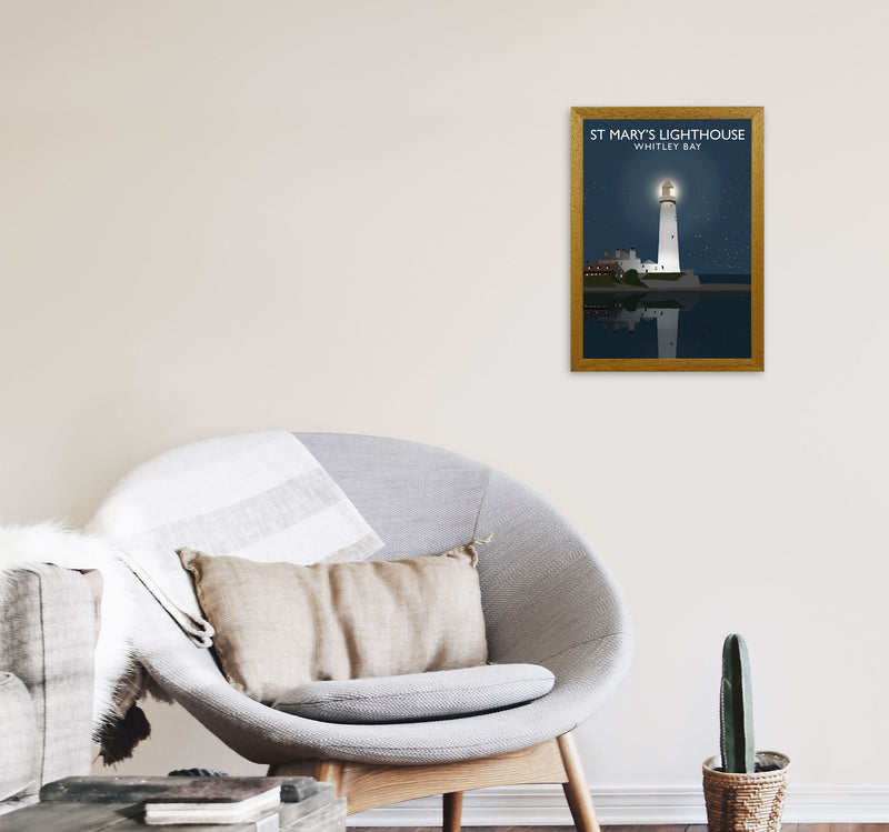 St. Mary's Lighthouse by Richard O'Neill A3 Print Only
