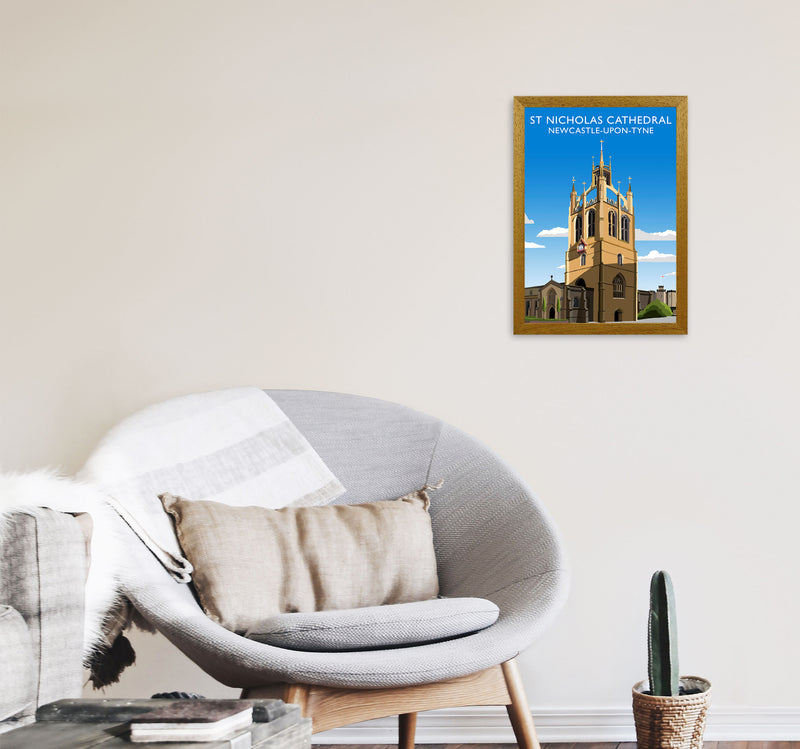 St Nicholas Cathedral Newcastle-Upon-Tyne, Art Print by Richard O'Neill A3 Print Only