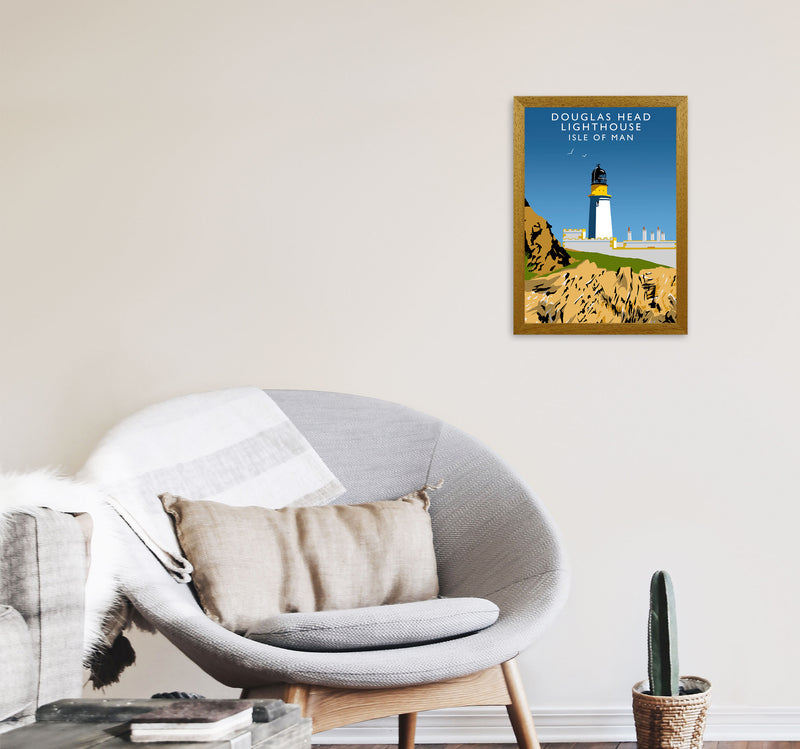 Douglas Head Lighthouse Isle of Man Framed Art Print by Richard O'Neill A3 Print Only