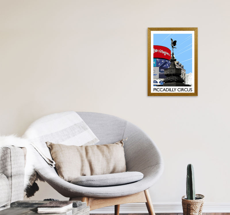 Piccadilly Circus London Art Print by Richard O'Neill A3 Print Only