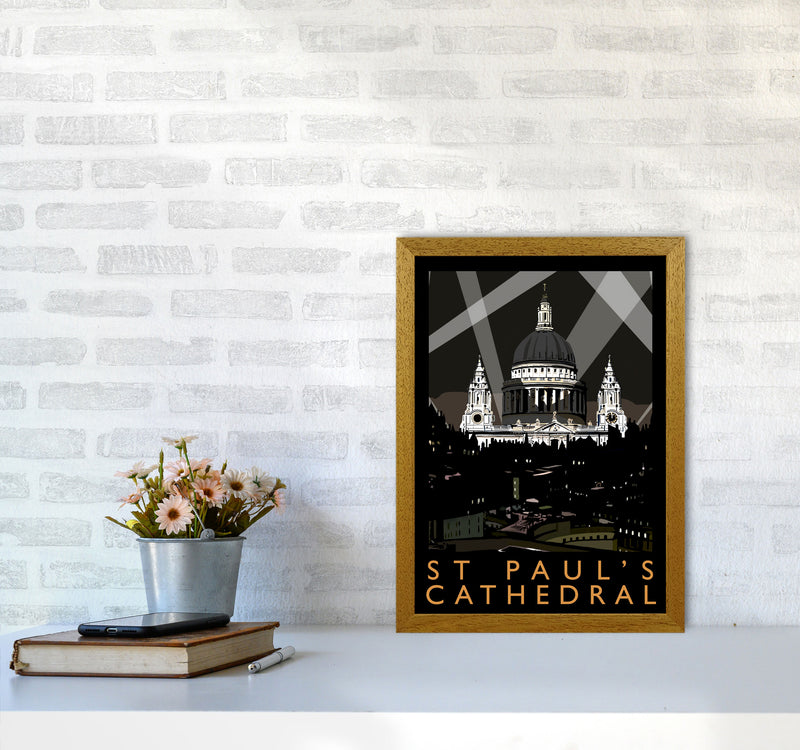 St Paul's Cathedral London Framed Digital Art Print by Richard O'Neill, Wooden Framed Wall Art A3 Print Only