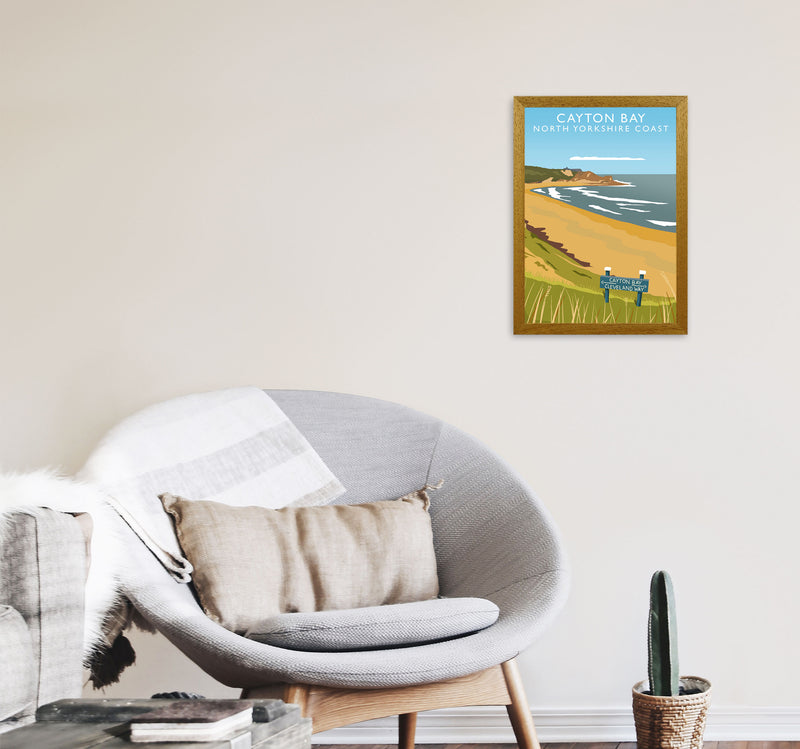 Cayton Bay North Yorkshire Coast Framed Digital Art Print by Richard O'Neill A3 Print Only