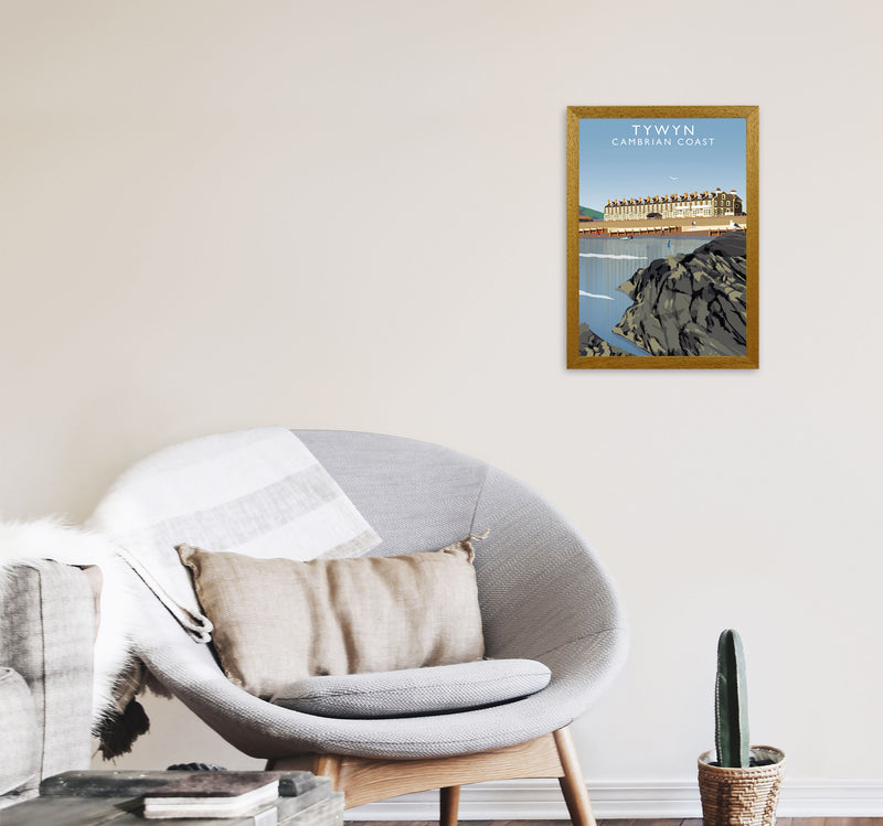 Tywyn Cambrian Coast Framed Digital Art Print by Richard O'Neill A3 Print Only