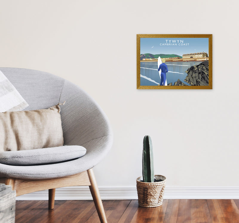Tywyn Cambrian Coast Framed Digital Art Print by Richard O'Neill A3 Print Only