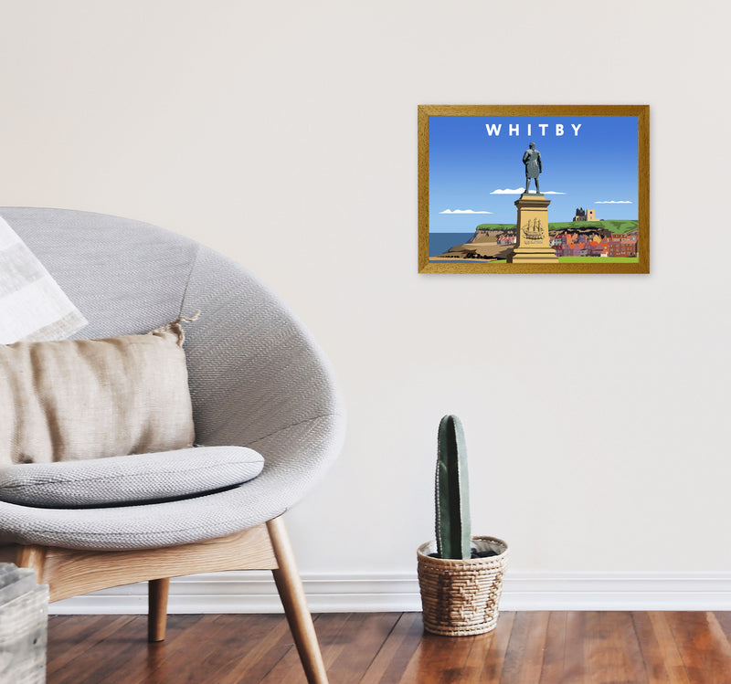 Whitby (Landscape) by Richard O'Neill Yorkshire Art Print, Vintage Travel Poster A3 Print Only