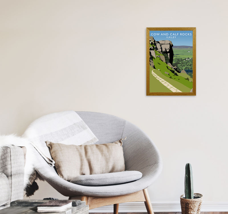 Cow And Calf Rocks Portrait by Richard O'Neill A3 Print Only