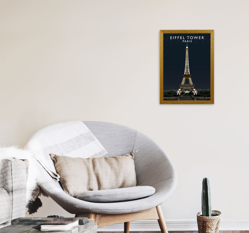 Eiffel Tower Night by Richard O'Neill A3 Print Only