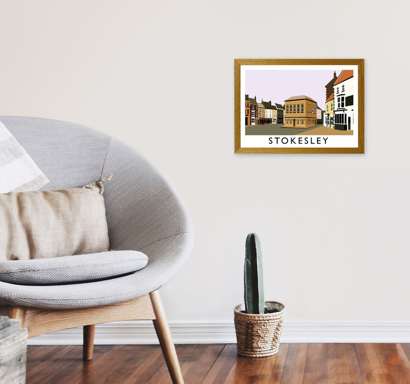 Stokesley Travel Art Print by Richard O'Neill, Framed Wall Art A3 Print Only